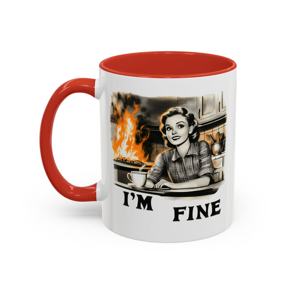 "I'm Fine" Retro Art Mug - Nostalgic Charm & Classic Humor Gift