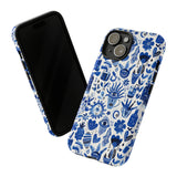 Blue State of Life Phone Case - Trendy Navy Blue Collage Protective Phone Cover for iPhone, Samsung, Pixel