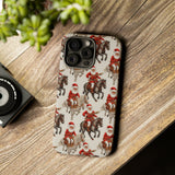 Cowboy Santa Embroidery Phone Case for iPhone, Samsung, Pixel