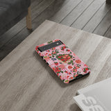 Strawberry Collage Phone Case - Pink Trendy Aesthetic Protective Phone Cover for iPhone, Samsung, Pixel