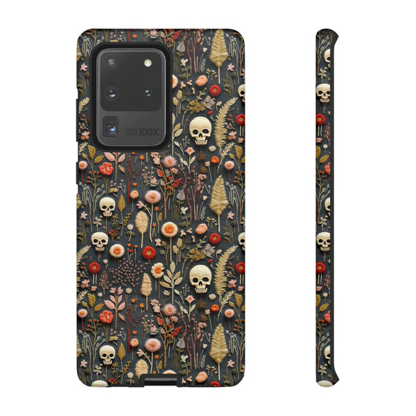 Magical Skull Garden Aesthetic 3D Phone Case for iPhone, Samsung, Pixel