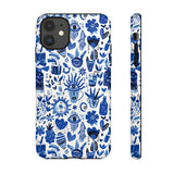 Blue State of Life Phone Case - Trendy Navy Blue Collage Protective Phone Cover for iPhone, Samsung, Pixel