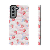 Dreamy Strawberry Cloud Phone Case - Pretty Pink Sky Protective Phone Cover for iPhone, Samsung, Pixel