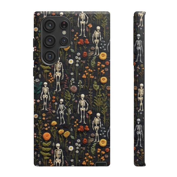 Mini Skeletons in Mystique Garden 3D Phone Case for iPhone, Samsung, Pixel