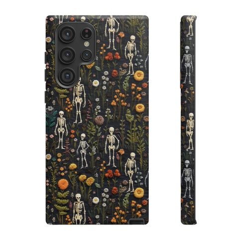Mini Skeletons in Mystique Garden 3D Phone Case for iPhone, Samsung, Pixel