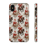 Cowboy Santa Embroidery Phone Case for iPhone, Samsung, Pixel iPhone XS MAX / Glossy