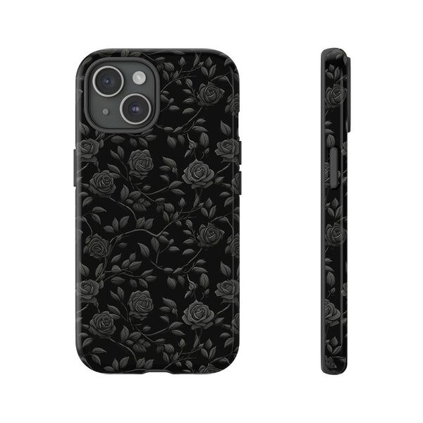 Black Roses Aesthetic Phone Case for iPhone, Samsung, Pixel iPhone 15 / Glossy