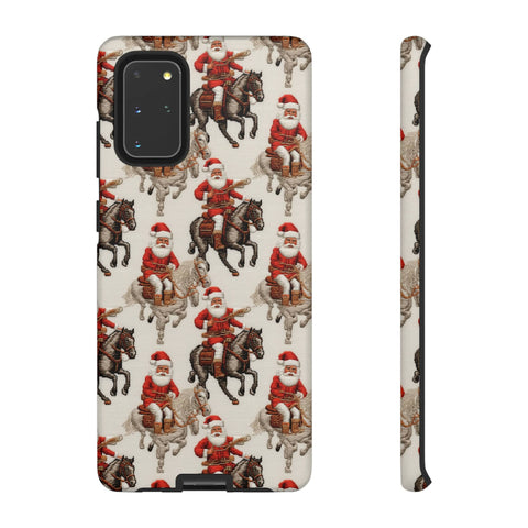 Cowboy Santa Embroidery Phone Case for iPhone, Samsung, Pixel