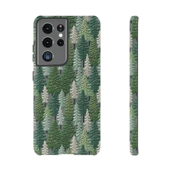 Christmas Forest 3D Aesthetic Phone Case for iPhone, Samsung, Pixel