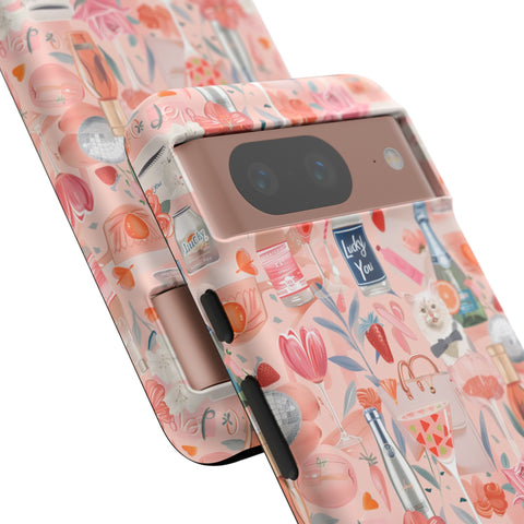 Pretty Pink Collage Phone Case - Preppy Trendy Art Aesthetic Phonecase for iPhone, Samsung, Pixel