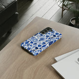 Blue State of Life Phone Case - Trendy Navy Blue Collage Protective Phone Cover for iPhone, Samsung, Pixel