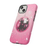 Disco Ball Phone Case - Pink Trendy Retro Mirror Ball Protective Phone Cover for iPhone, Samsung, Pixel