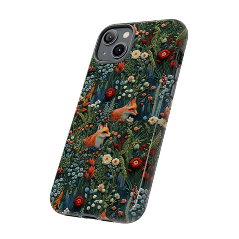 Botanical Fox Aesthetic Phone Case for iPhone, Samsung, Pixel