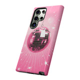 Disco Ball Phone Case - Pink Trendy Retro Mirror Ball Protective Phone Cover for iPhone, Samsung, Pixel