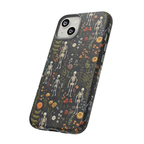 Mini Skeletons in Mystique Garden 3D Phone Case for iPhone, Samsung, Pixel