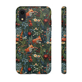 Botanical Fox Aesthetic Phone Case for iPhone, Samsung, Pixel iPhone XR / Matte