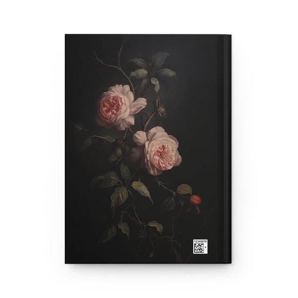 Dark Academia Botanical Rose Aesthetic Notebook