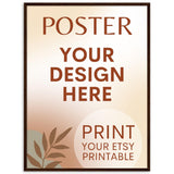 Custom FRAMED Poster | Photo | Painting Printing, Print Your Design, Print Digital Download, Etsy Printable File Download Printing Services 60x80 cm / 24x32″ / Dark wood