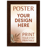 Custom FRAMED Poster | Photo | Painting Printing, Print Your Design, Print Digital Download, Etsy Printable File Download Printing Services 13x18 cm / 5x7″ / Dark wood