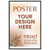 Custom FRAMED Poster | Photo | Painting Printing, Print Your Design, Print Digital Download, Etsy Printable File Download Printing Services 60x90 cm / 24x36″ / Black