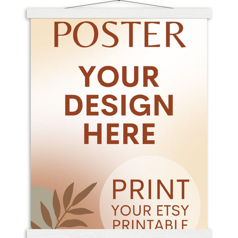 Custom Poster with Magnetic Wood Hanger Frame, Print Poster, Photo, Painting, Digital Art, Print Etsy Printable Download, Printing Services
