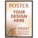 Custom FRAMED Poster | Photo | Painting Printing, Print Your Design, Print Digital Download, Etsy Printable File Download Printing Services 45x60 cm / 18x24″ / Dark wood