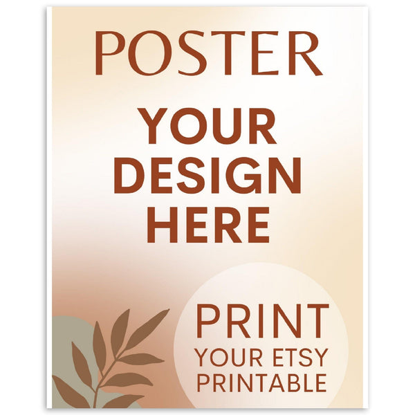 Custom Poster | Photo | Painting Printing, Print Your Design, Print Your Digital Download, Etsy Printable File Download Printing Services