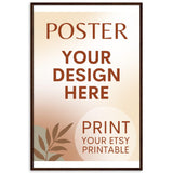 Custom FRAMED Poster | Photo | Painting Printing, Print Your Design, Print Digital Download, Etsy Printable File Download Printing Services 60x90 cm / 24x36″ / Dark wood