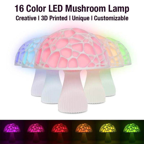 Creative Multicolor LED Mushroom Lamp