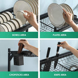 LuxRack™ Customizable Over Sink Dish Drying Rack (Upgraded Design)