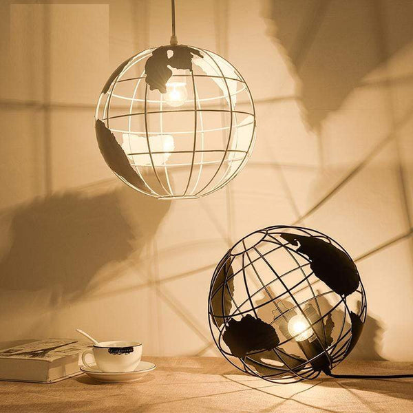 World Map Globe Pendant Light
