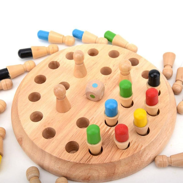 MemoMatch™ Wooden Memory Color Match Board Game