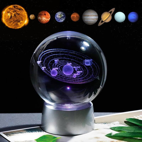 3D Engraved Solar System Sphere