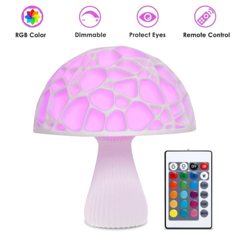 Creative Multicolor LED Mushroom Lamp