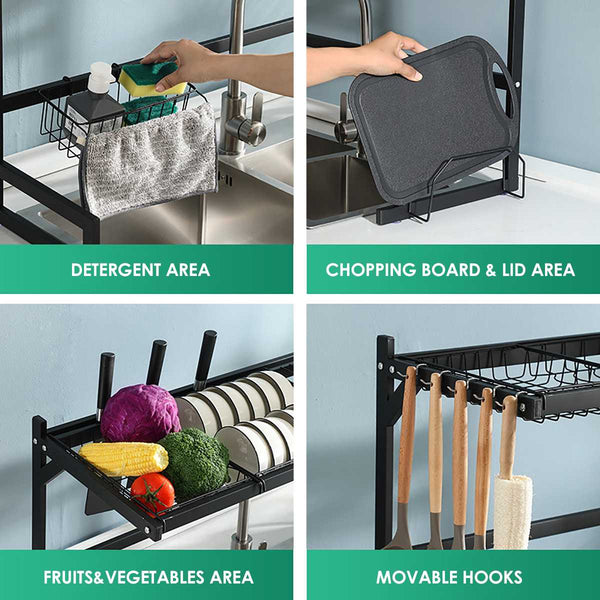 LuxRack™ Customizable Over Sink Dish Drying Rack (New Design)
