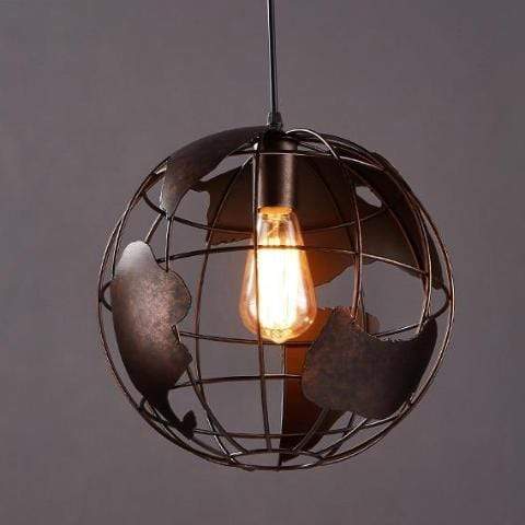 World Map Globe Pendant Light