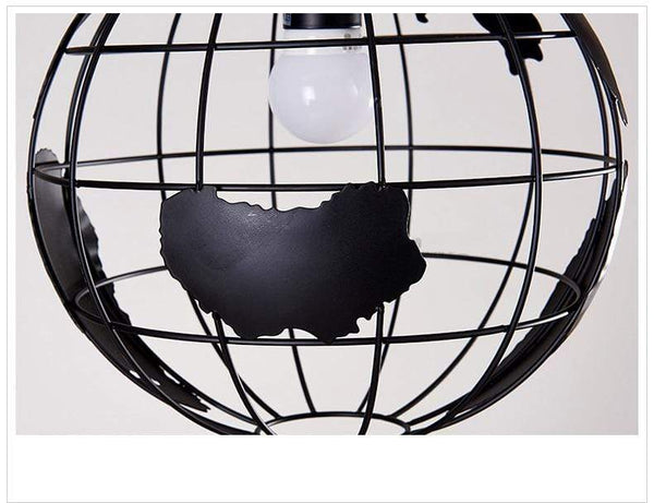 World Map Globe Pendant Light
