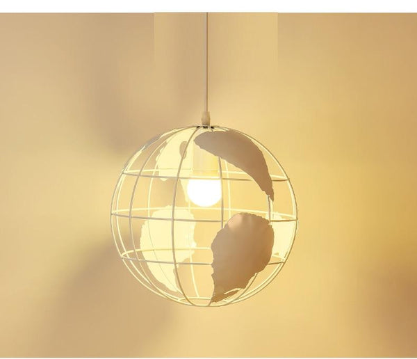 World Map Globe Pendant Light