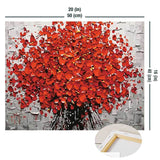 Abstract Red Flowers Paint-By-Numbers Kit 40x50 (cm) / Framed