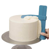 Adjustable Cake Scraper Edge Smoother Spatula Blue