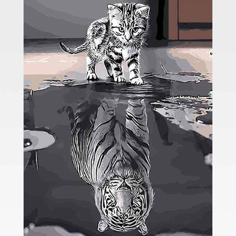Big Cat Paint-By-Numbers Kit