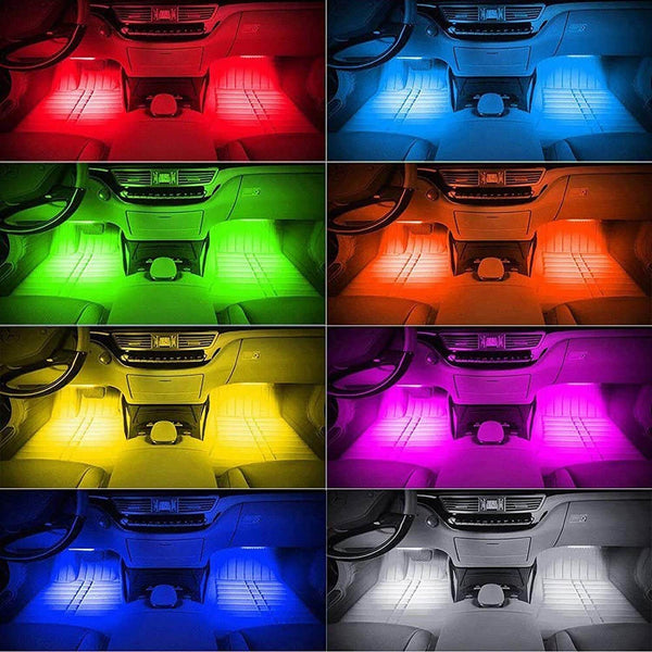 LuminAuto™ Smart Color Changing Car Interior  LED Lighting Kit (Full Kit - 4 LED Strips)