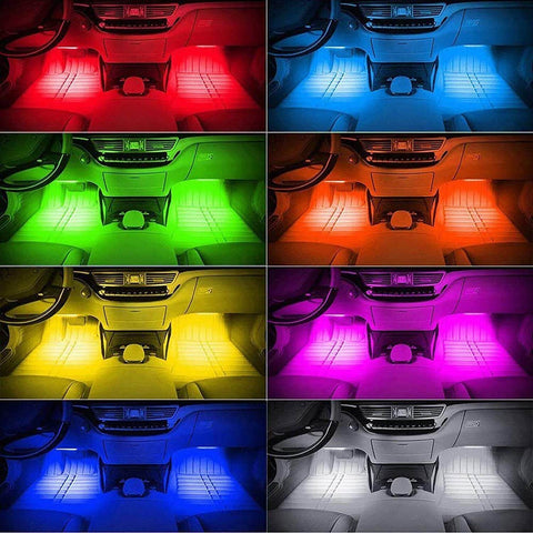 LuminAuto™ Smart Color Changing Car Interior  LED Lighting Kit (Full Kit - 4 LED Strips)