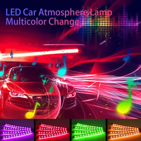 LuminAuto™ Smart Color Changing Car Interior  LED Lighting Kit (Full Kit - 4 LED Strips)