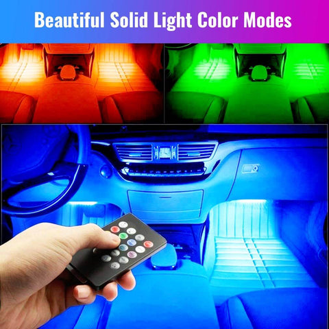 LuminAuto™ Smart Color Changing Car Interior  LED Lighting Kit (Full Kit - 4 LED Strips)