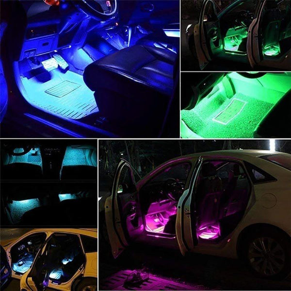 LuminAuto™ Smart Color Changing Car Interior  LED Lighting Kit (Full Kit - 4 LED Strips)