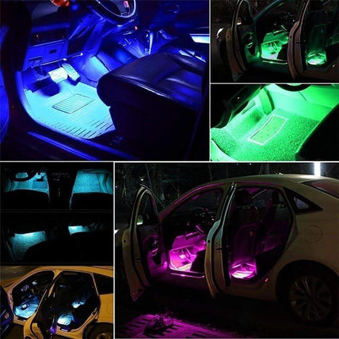 LuminAuto™ Smart Color Changing Car Interior  LED Lighting Kit (Full Kit - 4 LED Strips)