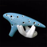 Ceramic Hand Decor Stand For Moon Lamp White