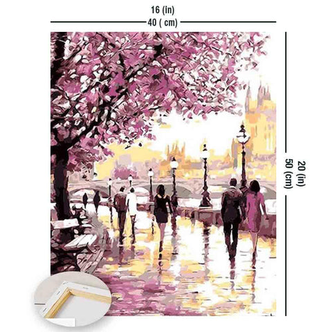 Picarts™ Cherry Blossoms Walk Paint-By-Numbers Kit