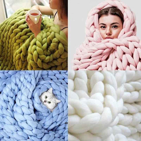 Chunky Knitted Blanket
